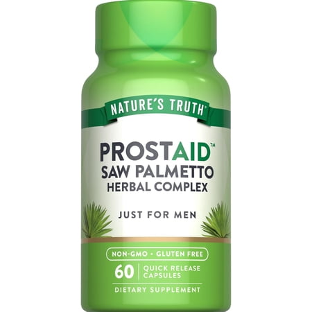 Prostate Support Supplement | With Saw Palmetto | 60 Capsules | For Men | by Nature's Truth