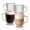 Ribbed-4PCS, variant on 16 Oz Glass Coffee Mugs With Handle Set Of 4  Large Classic Vertical Stripes Cups Clear Tea Cup For Hot/cold Beverages Glassware Latte Cappuccino