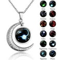 thumbnail image 3 of Moon Star Combination Pendant Necklace Jewelry,Starry Sky Glow Necklace for Girl, 3 of 16