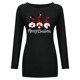 thumbnail image 4 of Pntutb Moda Mujer O-cuello Camiseta de manga larga Otoño Impresión Chirstmas Blusa suelta tops Pntutb Pntutb-5006, 4 of 5