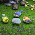 thumbnail image 2 of 3PCS Bird Figurines Home Decor, Resin Garden Accessories, Decorative Tabletop Figurine Bird Decor in Orange Blue Green, 2 of 5