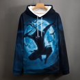 thumbnail image 5 of LAOLIUSN Men’s All-Over Print Ninja Hoodie – 3D Moon Warrior Graphic Pullover Sweatshirt, Stretch Fabric S–4XL, 5 of 7