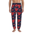 thumbnail image 2 of Sweatpants for Men - Lotus Root Rose Flowers Adjustable Elastic Band Mens Joggers With Pockets, Athletic Workout Gym Casual Track Pants for Men, 2 of 7
