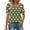 Army Green, variant on Women's Square Neck Blouses Casual Polka Dots Print Loose Puff Short Sleeve T-shirt Fashion Soft Breathable Tops for Party(Red,XL)