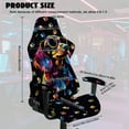 thumbnail image 5 of SCRAWLGOD Dachshund Paw Print Black Gaming Chair Cover with Armrest Cover, Anti-Dust Gaming Chair Cover Removable Computer Chair Slipcovers with Elastic Bottom Furniture Protection, 5 of 7