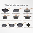 thumbnail image 2 of Juego de utensilios de cocina JEETEE para ollas y sartenes antiadherentes, 23 piezas, inducción, 2 of 9