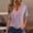 Pink, variant on ALLLIST Short Sleeve Workout Tops for Women Button Blue V-Neck Solid T-Shirts Spring Blouses for Women 2024