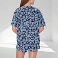 thumbnail image 2 of Lopecy-Sta Womens Sleepwear Gift for Mother Women's Casual Loose Printing Round Neck Short Sleeved Shorts Pajamas Suit, 2 of 5