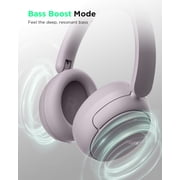 TALIX H30 Adaptive ANC Wireless Headphones Over Ear,Active Noise Cancellation with Multiple Modes,Purple