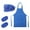 Blue, variant on (Price/2 Sets) Opromo Colorful Cotton Canvas Kids Apron, Chef Hat and Oversleeve Set, Party Favors(S-XXL)-Red-XXL