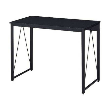 UPC: 0192551671904 | Writing Desk with Metal Frame and Inverted V Sides  Black- Saltoro Sherpi