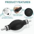 thumbnail image 3 of 8mm (5/16") Rubber Fuel Primer Pump, Transfer Vacuum Hose Hand Siphon Bulb, Silver, 3 of 6