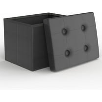 Ottoman Storage Ottoman Foot Rest Ottoman with Storage Ottomans Foot Stools Small Ottoman Black L17W13H13INCH