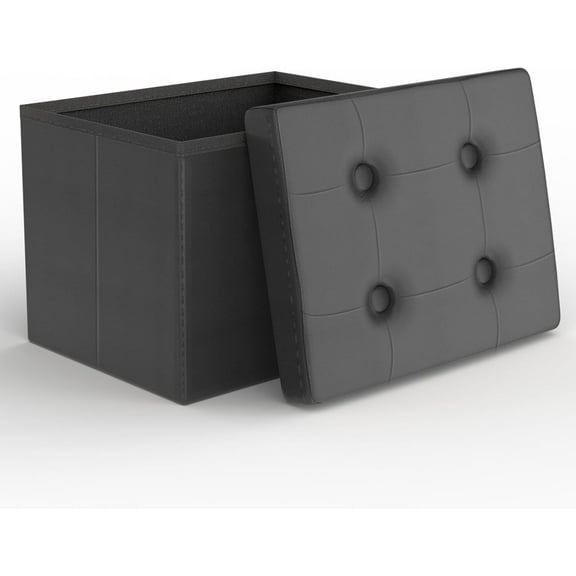 Ottoman Storage Ottoman Foot Rest Ottoman with Storage Ottomans Foot Stools Small Ottoman Black L17W13H13INCH