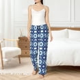 thumbnail image 4 of Honiee Vintage Blue for elegant Women's Lounge Pants and Pajama Pants, crafted for ultimate comfort in your sleepwear essentials-Large, 4 of 6