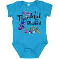 thumbnail image 3 of Inktastic Thankful and Blessed Inspirational Saying with Flowers Boys or Girls Baby Bodysuit, 3 of 5