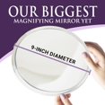 MIRRORVANA 12X Zoom Extra Large 9Inch Magnifying Mirror Stick On