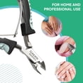 thumbnail image 3 of Cuticle Trimmer with Non-Slip Grip Handle Professional Stainless Steel Cuticle Cutter Sharp Blades Double Spring Cuticle Nippers for Nail Care Pedicure Manicure Nail Tools (Green-Black), 3 of 8