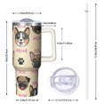 thumbnail image 2 of OBREWU Dog Mom Tumbler with Handle and Lid,Dog Mom 40oz Double Wall Vacuum Insulated Tumbler,Cups Gift for Women and Men, 2 of 7