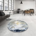 thumbnail image 4 of Ahgly Company Machine Washable Indoor Rectangle Industrial Modern Dark White Beige Area Rugs, 2' x 5', 4 of 7