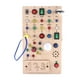 thumbnail image 1 of Tablero de actividades de madera con interruptor de luz, tablero de actividades educativo con luz LED para entrenamiento sensorial, tablero de, 1 of 7