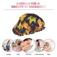 thumbnail image 6 of KLL Colorful Maple Leaves Pattern Shower Cap & Bath Cap for Women,Reversible Oversized Waterproof Shower Caps for all Hair Lengths,Elastic Reusable Bathing Hair Cap, 6 of 6