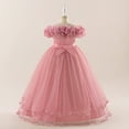 thumbnail image 2 of Girl Embroidery Strapless Shoulder Lace Princess Pageant Dress Prom Ball Gown, 2 of 6
