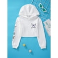 thumbnail image 5 of Ropa de hip hop para niñas, sudadera con capucha para niños, camisetas cortas de algodón de manga larga, ropa moderna para hacer ejercicio en el gimnasio y bailar jazz, 5 of 5