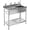 39x20in, variant on 39x20in Stainless Steel Utility Sink Freestanding Single Bowl with Hot and Cold Faucet Integrated Storage Rack Commercial Laundry Farmhouse Bathroom Kitchen
