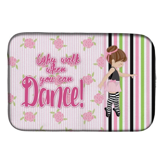 Ballet Dance Stripes Brunette Dish Drying Mat