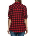 thumbnail image 5 of FJGFUKHO Flannel Shirt for Women 2023, Plaid Shirts for Women Long Sleeve Button Down Christmas Fall Jacket, Long Sleeve T Shirt, Womens Fall Fashion 2023, Red 2XL, 5 of 7