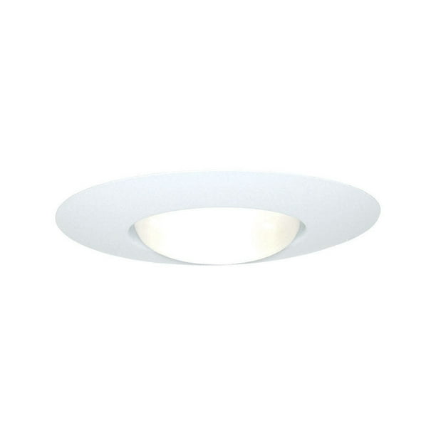 Halo de metal blanco mate con borde abierto de 15 cm de ancho para 6 pulgadas
