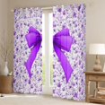 thumbnail image 2 of Feelyou Dreamy Purple Bowknot Curtains Pack of 2 (42x84 Each) for Kid, Spring Flower Floral Curtains Blackout, Western Fashion Style Bedroom Curtains, Curtains and Drapes Room Decor, 2 of 6