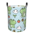 thumbnail image 6 of Lsque Cute Floral Frog pattern Laundry Hamper Basket, Tall Woven Rope Hamper Basket for Clothes, Lightweight Storage Basket, Collapsible Waterproof-Medium, 6 of 8