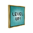 thumbnail image 4 of Stupell Industries Level Up Vintage Pixels Typography Painting Gold Floater Framed Canvas Art Print Wall Art, 18 x 18, 4 of 10