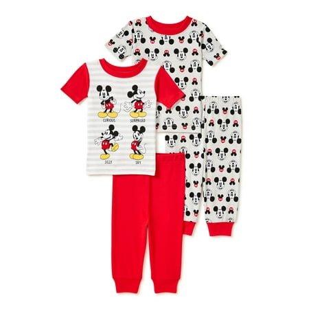 

Monsters Inc. Toddler Boys Snug Fit Cotton Short Sleeve Pajamas 4-Piece Set Sizes 9M-24M