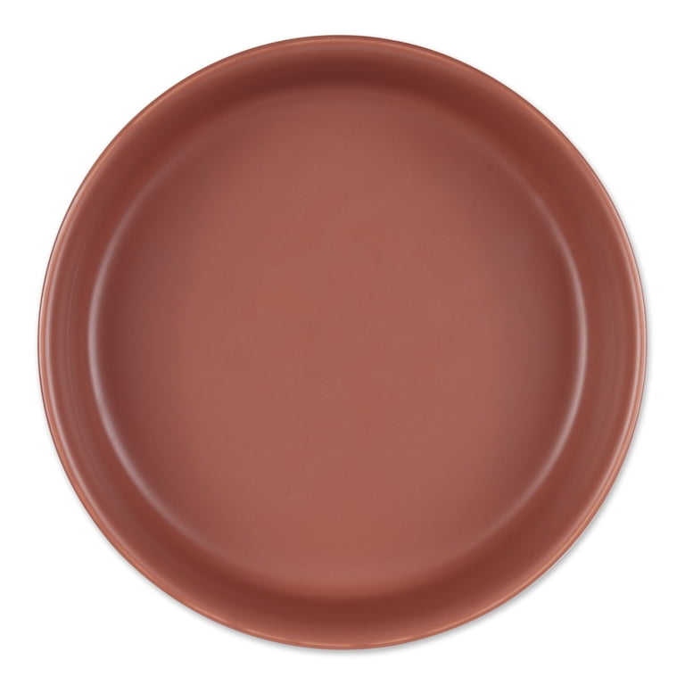 Bone Dry Ceramic Pet Bowls Set - 2 Large Terra Cotta Bowls With Silicone Base, 7.5x2.5 Inches