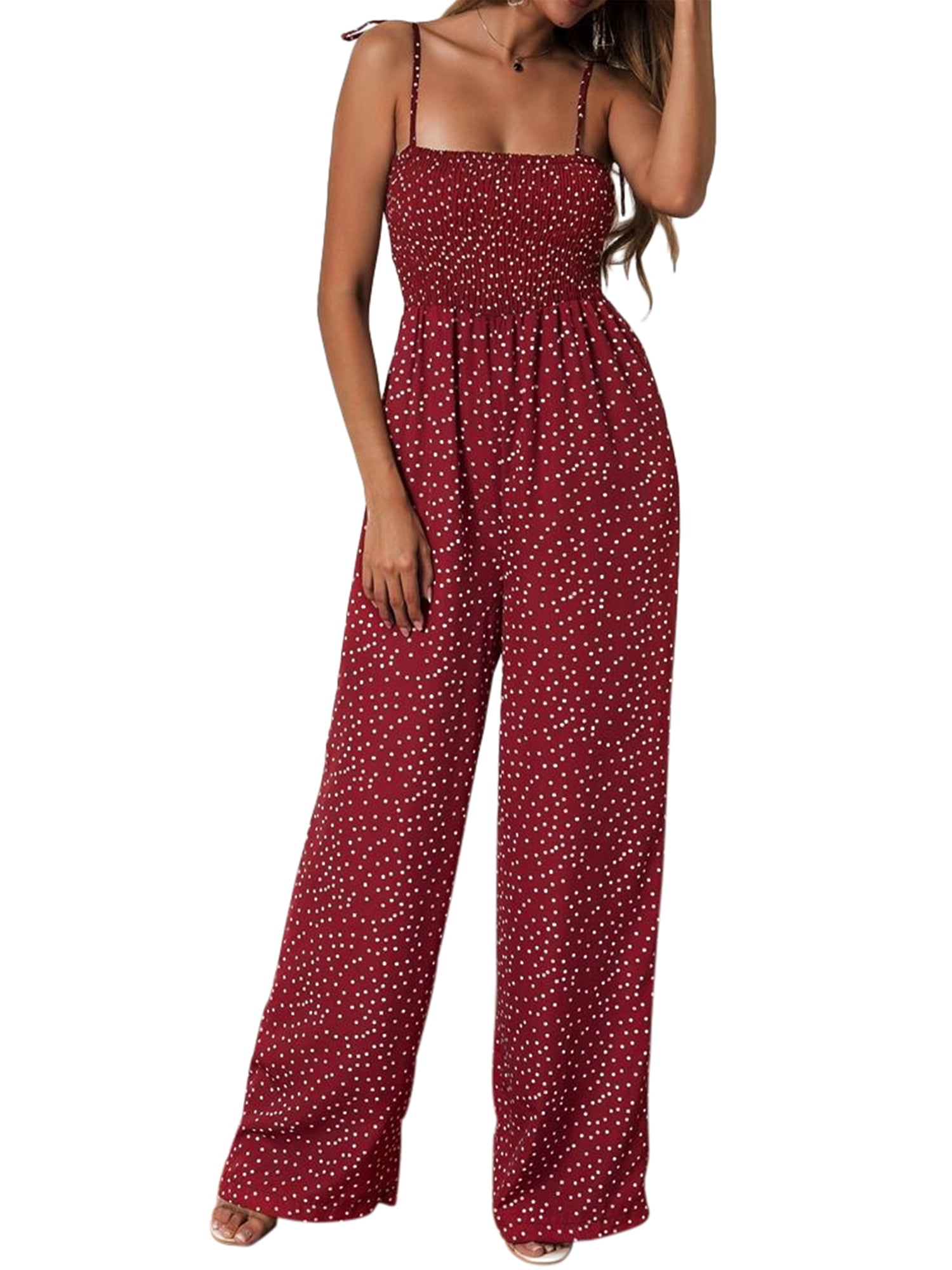 women's polka dot jumpsuit