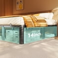 thumbnail image 5 of Fowroa 14 inch Queen Size Bed Frame Metal Platform with Underbed Storage No Box Spring Needed Easy Assembly, 5 of 9