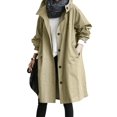 thumbnail image 1 of Gvmfive Women Windbreaker Jacket Buttons Hooded Outdoor Outwear Coat, 1 of 8