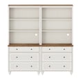 thumbnail image 7 of WAMPAT 72" Bookshelf with 3 Drawers, Tall Bookcase Large Display Book Case Shelf with 3 Tier Open Book Shelves，Library Wooden Bookshelves for Living Room,Office, Bedroom, White (2PCS), 7 of 7