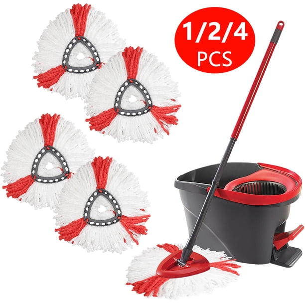 4 2 1pack Microfiber Mop Head Clean Pad Spin Mop Refill Easywring