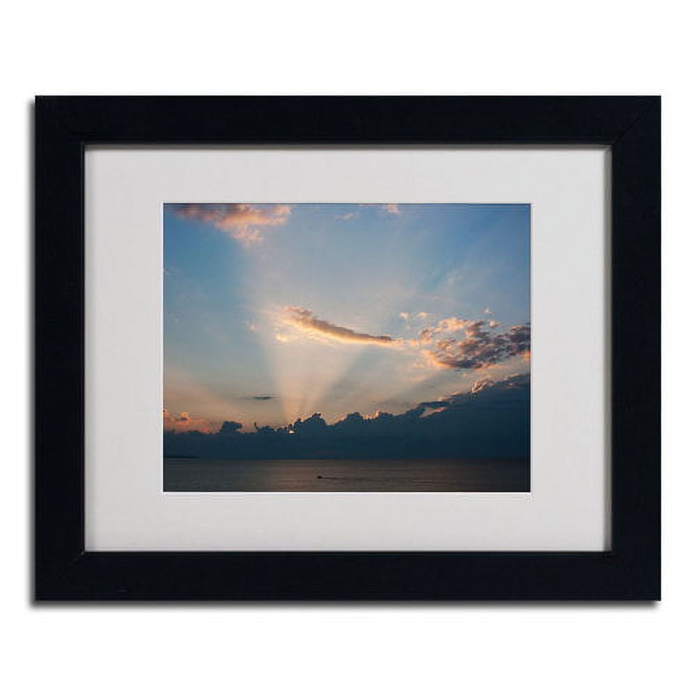 Trademark Fine Art "Inspiration Sunset II" by Kurt Shaffer, Black Frame