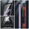 thumbnail image 4 of Armor Shockproof Case for Samsung Galaxy Z Flip 4, [Military Grade Anti-Drop] Rugged Hybrid Hard PC+Soft Silicone Heavy-Duty Tough Durable Hybird Protective Bumper Phone Case, Red, 4 of 8