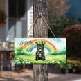 thumbnail image 3 of Happy St. Patrick’s Day French Bulldog with Green Hat Shamrocks Rainbow Landscape Wood Sign Dog Lover Gifts Hanging Wall Home Decor - 03007, 3 of 5