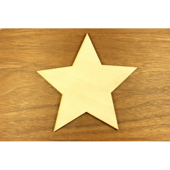 Star 1/8 x 17 PKG 1 laser cut wooden Stars by Woodnshop