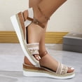 thumbnail image 6 of Maoxin Women's Sandals Fashion Casual Summer New Style Fish Mouth Wedge Heel Thick Bottom Sandals Ladies Sandals Beige 39, 6 of 6