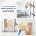 thumbnail image 4 of BTideas Loofah on a Stick, 20.5” Back Scrubber for Shower Adult,Long Handled Exfoliating Loofah,Blue, 4 of 7