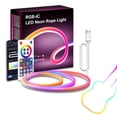 thumbnail image 3 of LED Neon Rope Light RGB IC Rope Lights 16 Million Color Graffiti Wifi Bluetooth Music LED Strip Lights for Bedroom Living Room Gaming Decor, 3 of 8