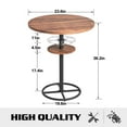thumbnail image 3 of VECELO Wine Rack Round Pub Table, Vintage Brown, 3 of 12
